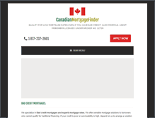 Tablet Screenshot of canadianmortgagefinder.com